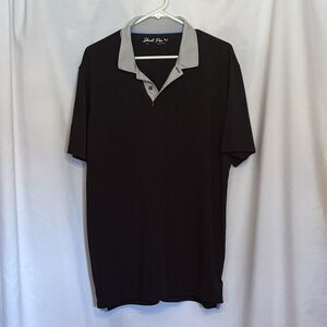 Greyson Shirt Men’s Golf Polo Short Par 4 Size Large Performance Stretch Black